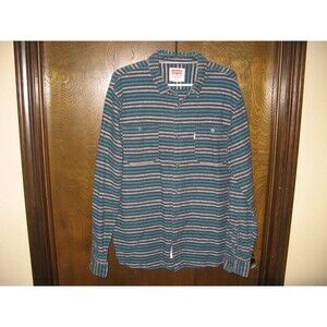 Levi's Registered 35 of 264 Men's Western Denim Striped Long Sleeve Shirt Large